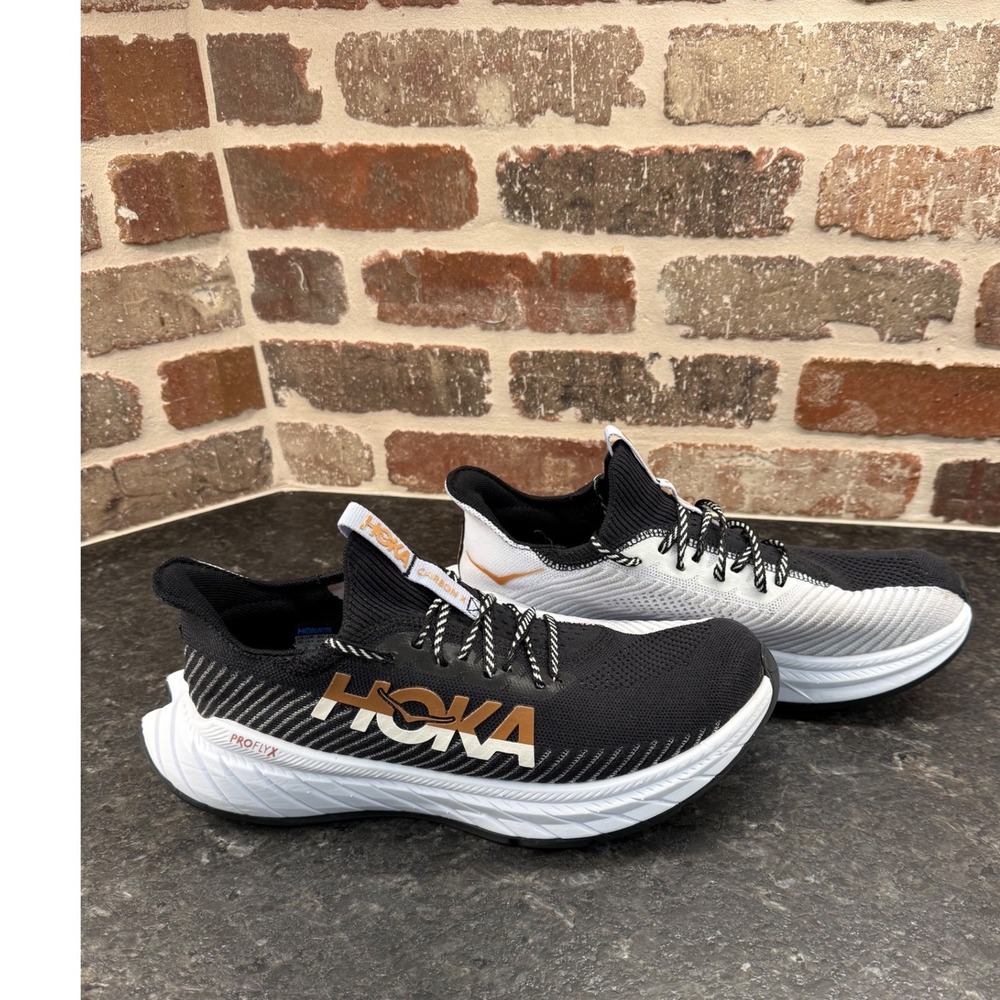 Hoka Carbon X 3 Mens Running Shoes Black White Copper 1123192 Size 9D